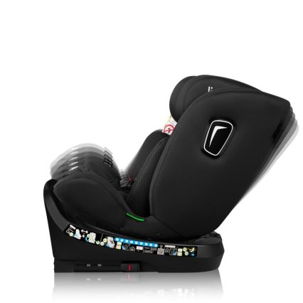 Lionelo - Autosedačka s otočnou základňou BRAVE i-Size 40-150 cm Black Carbon