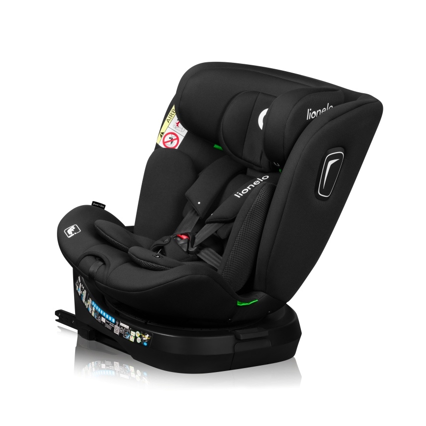 Lionelo - Autosedačka s otočnou základňou BRAVE i-Size 40-150 cm Black Carbon