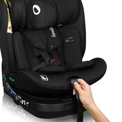Lionelo - Autosedačka s otočnou základňou BRAVE i-Size 40-150 cm Black Carbon