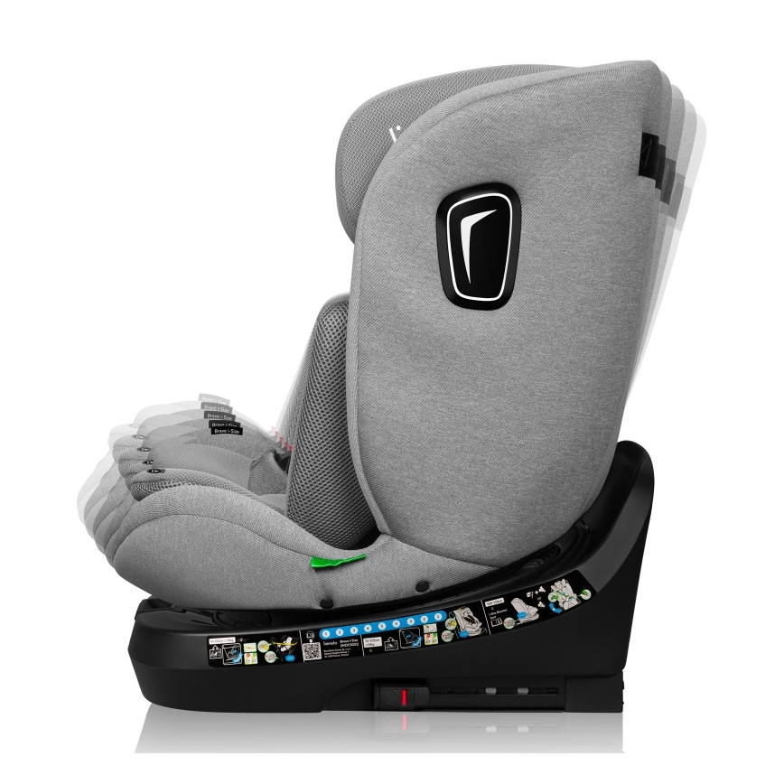 Lionelo - Autosedačka s otočnou základňou BRAVE i-Size 40-150 cm Kamenná šedá