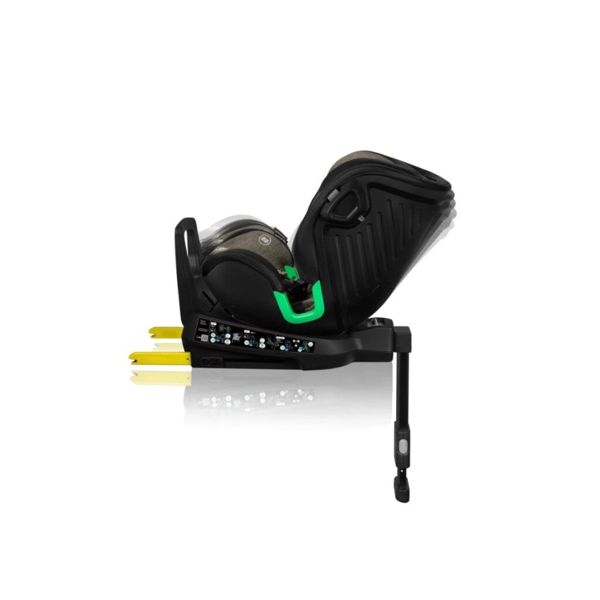Lionelo - Autosedačka s otočnou základňou HARMONY i-Size 40-150 cm čierna/olivová
