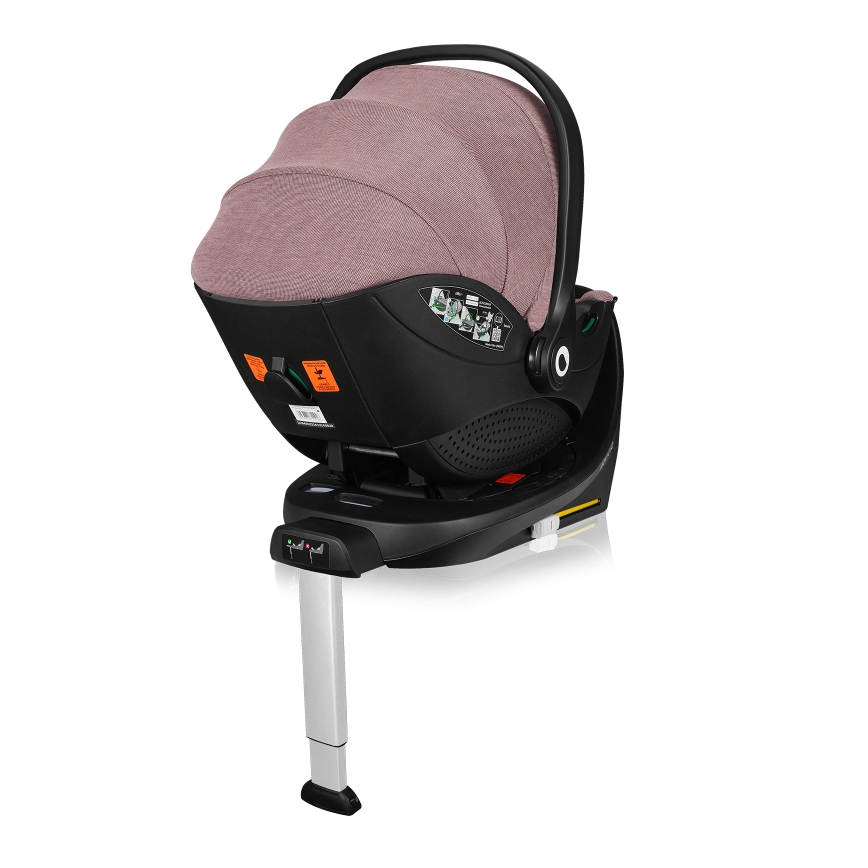 Lionelo - Autosedačka s otočnou základňou MOXIE SET i-Size 40-87 cm Ružovo-mauve