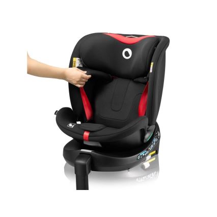 Lionelo - Autosedačka s otočnou základňou NAVY i-Size 40-150 cm čierna/červená