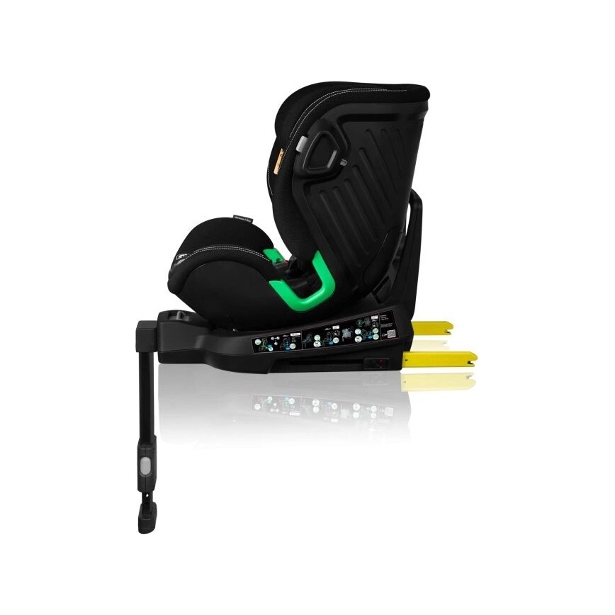 Lionelo - Autosedačka so základňou otočná HARMONY i-Size 40-150 cm čierna