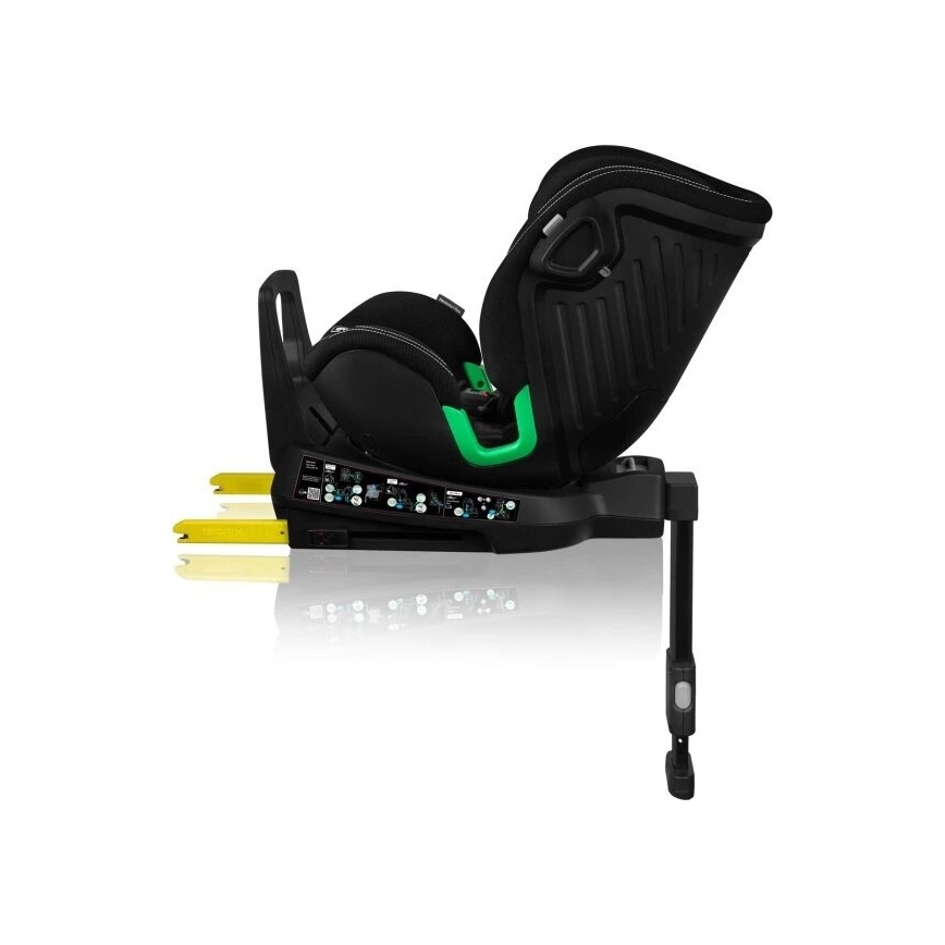 Lionelo - Autosedačka so základňou otočná HARMONY i-Size 40-150 cm čierna