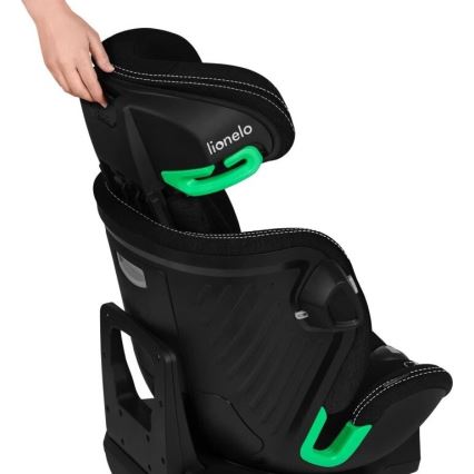 Lionelo - Autosedačka so základňou otočná HARMONY i-Size 40-150 cm čierna