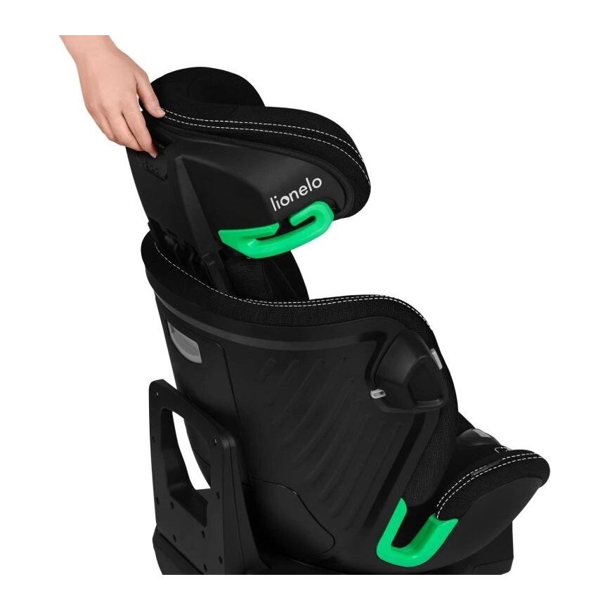 Lionelo - Autosedačka so základňou otočná HARMONY i-Size 40-150 cm čierna