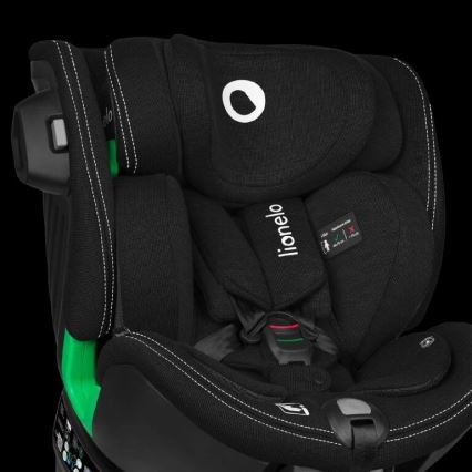 Lionelo - Autosedačka so základňou otočná HARMONY i-Size 40-150 cm čierna