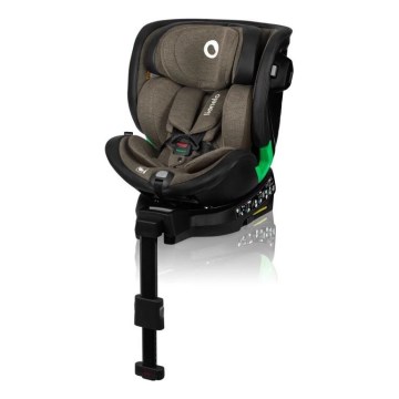 Lionelo - Autosedačka so základňou otočná HARMONY i-Size 40-150 cm čierna/olivová