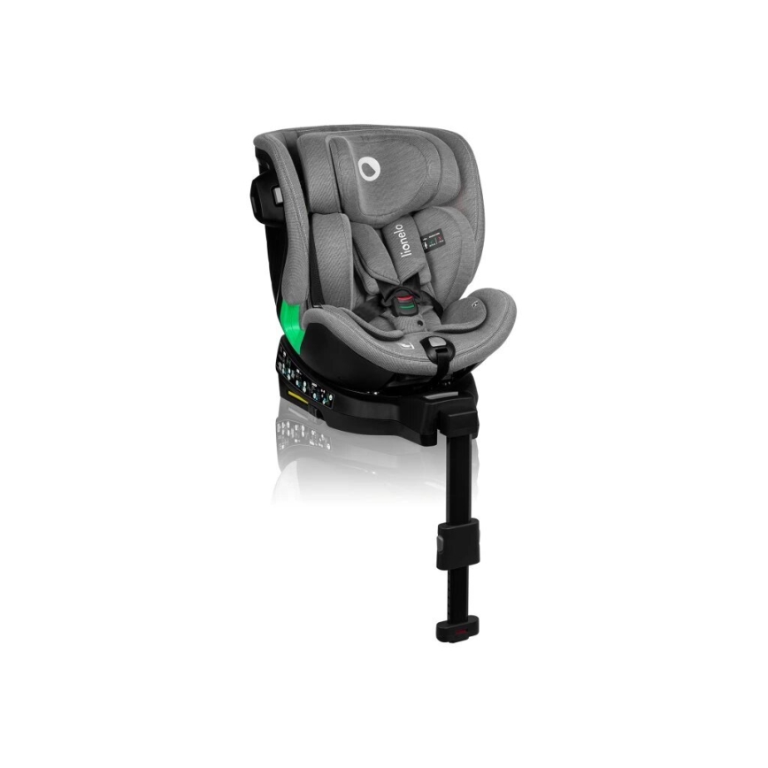 Lionelo - Autosedačka so základňou otočná HARMONY i-Size 40-150 cm čierna/šedá