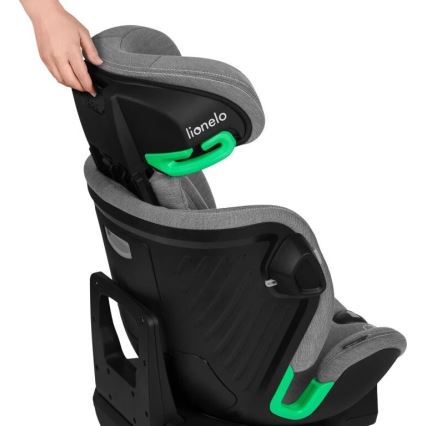 Lionelo - Autosedačka so základňou otočná HARMONY i-Size 40-150 cm čierna/šedá