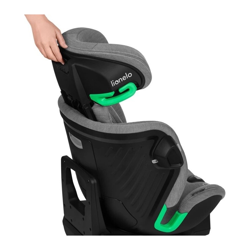 Lionelo - Autosedačka so základňou otočná HARMONY i-Size 40-150 cm čierna/šedá