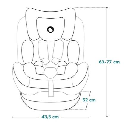 Lionelo - Autosedačka so základňou otočná LAVENDER i-Size 76-150 cm Béžová Latte