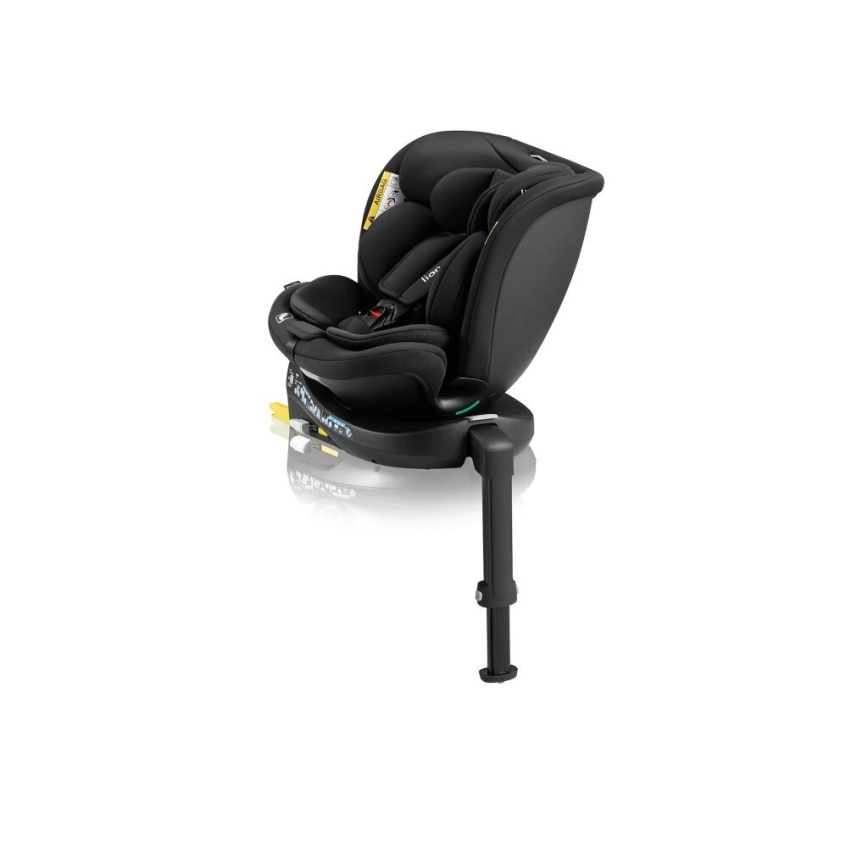 Lionelo - Autosedačka so základňou otočná NAVY i-Size 40-150 cm čierna