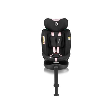 Lionelo - Autosedačka so základňou otočná NAVY i-Size 40-150 cm čierna/ružová