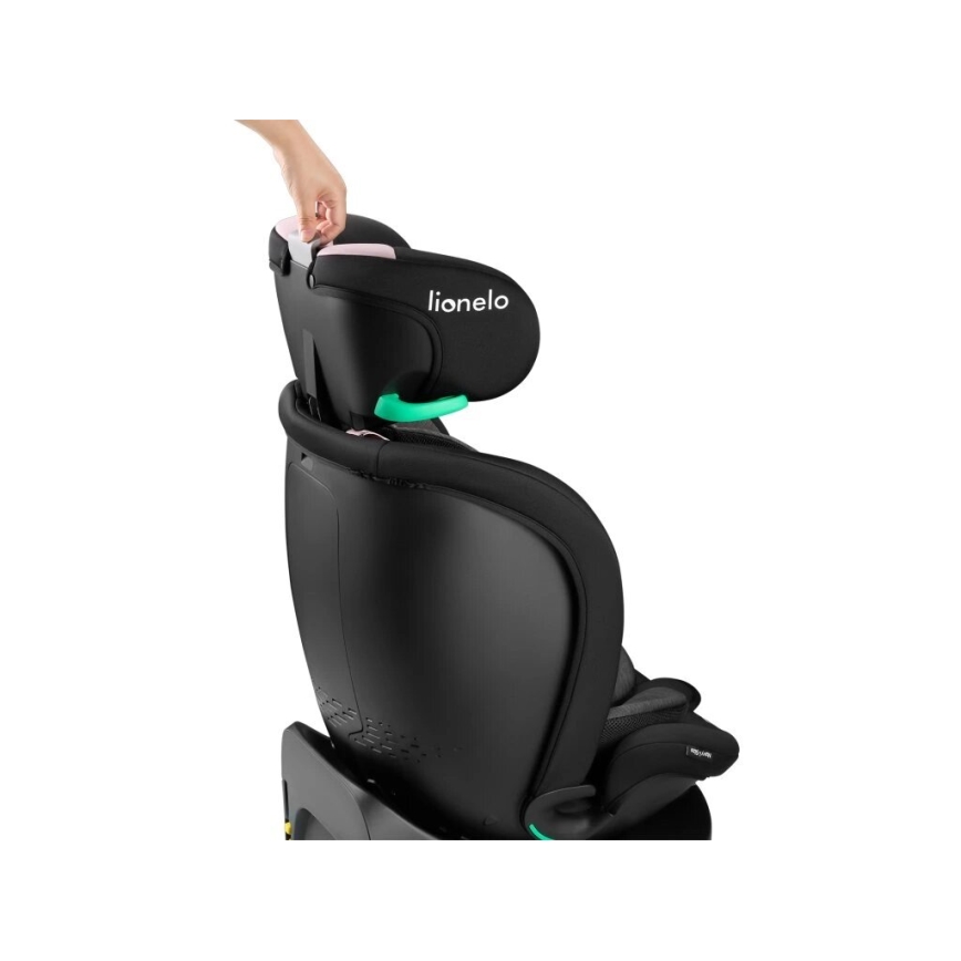 Lionelo - Autosedačka so základňou otočná NAVY i-Size 40-150 cm čierna/ružová