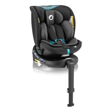Lionelo - Autosedačka so základňou otočná NAVY i-Size 40-150 cm čierna/tyrkysová