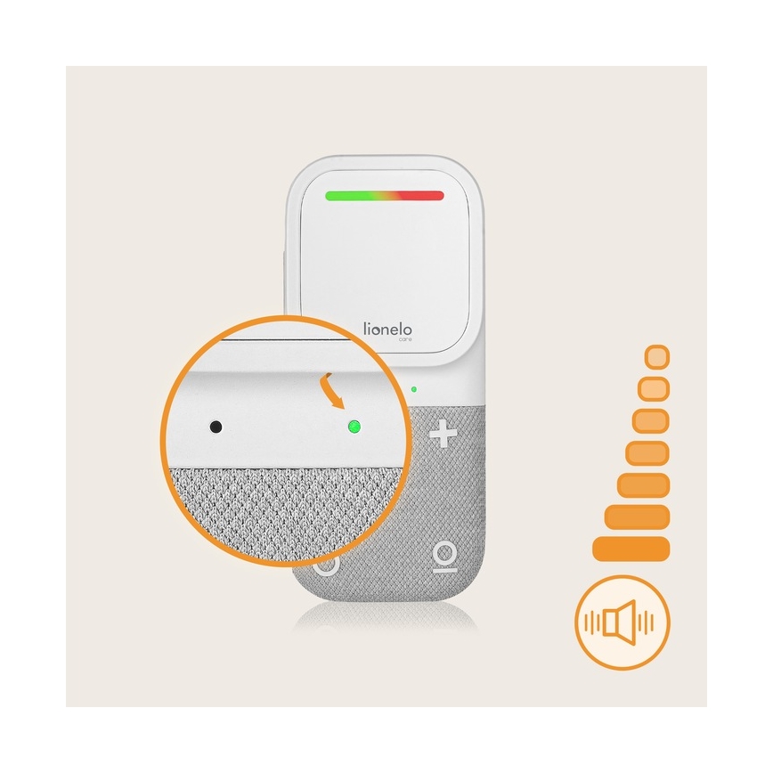 Lionelo - Bezdrôtová nabíjacia detská audio pestúnka BABYLINE 2.2 5V
