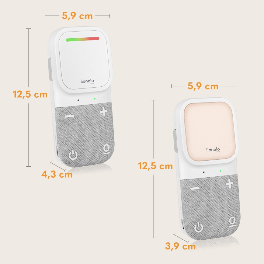 Lionelo - Bezdrôtová nabíjacia detská audio pestúnka BABYLINE 2.2 5V