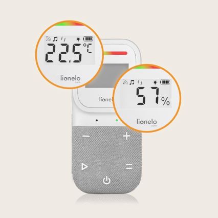 Lionelo - Bezdrôtová nabíjacia detská audio pestúnka BABYLINE 2.3 5V