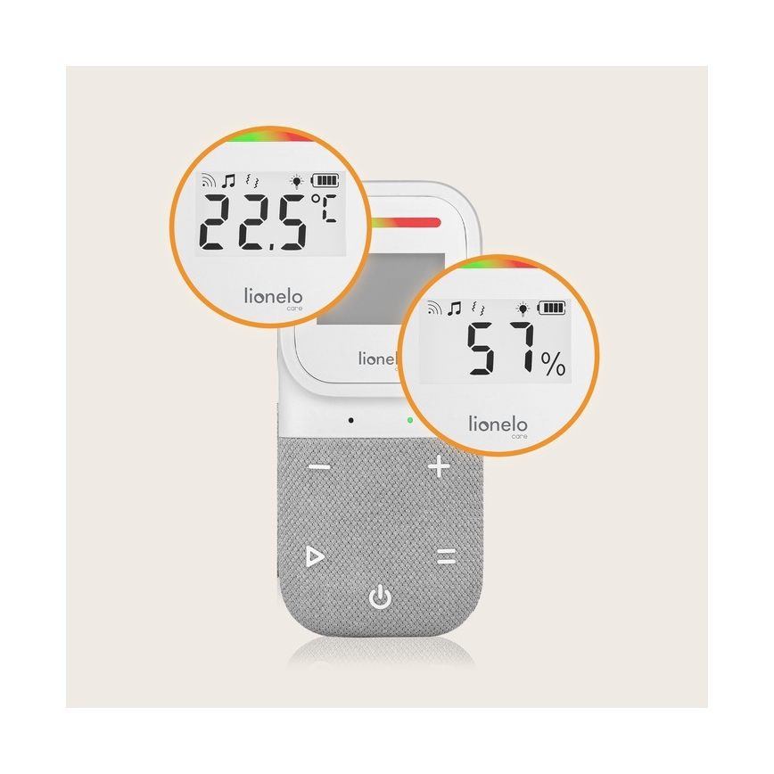 Lionelo - Bezdrôtová nabíjacia detská audio pestúnka BABYLINE 2.3 5V