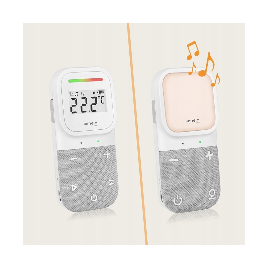 Lionelo - Bezdrôtová nabíjacia detská audio pestúnka BABYLINE 2.3 5V