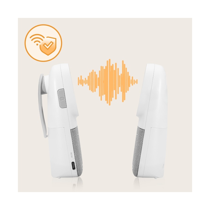 Lionelo - Bezdrôtová nabíjacia detská audio pestúnka BABYLINE 2.3 5V