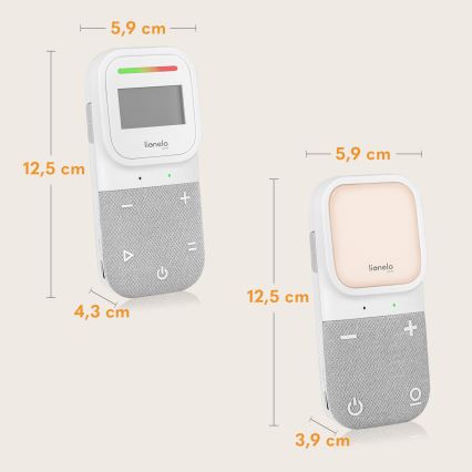 Lionelo - Bezdrôtová nabíjacia detská audio pestúnka BABYLINE 2.3 5V