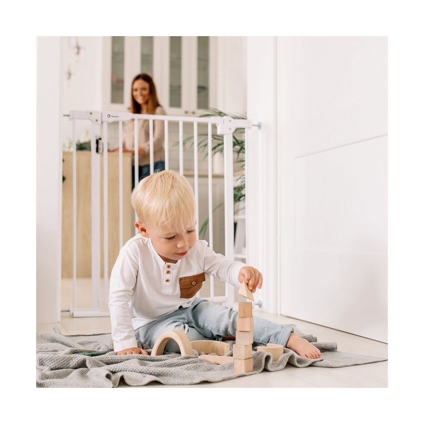 Lionelo - Bezpečnostná bránka TRUUS SLIM LED 1xAAA sivá