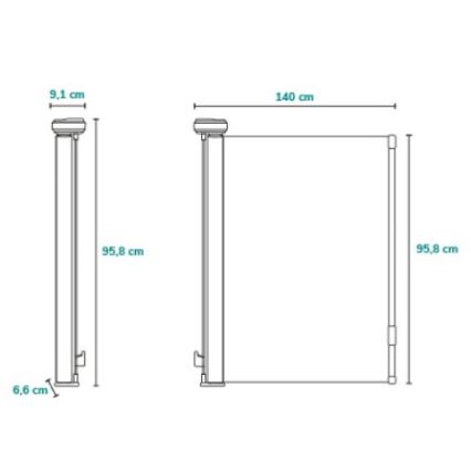Lionelo - Bezpečnostná zábrana THEA sivá