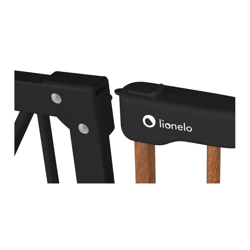 Lionelo - Bezpečnostná zábrana TRUUS SLIM čierna/hnedá