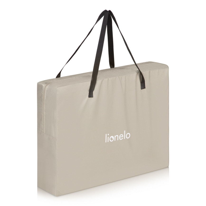 Lionelo - cestovná postieľka 3 v 1 ALICE, béžová/olivová