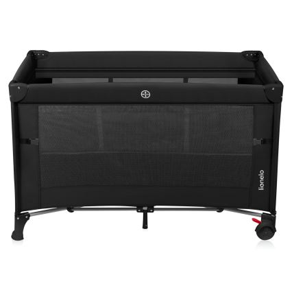 Lionelo - Cestovná postieľka 3v1 ELLEN Black Carbon