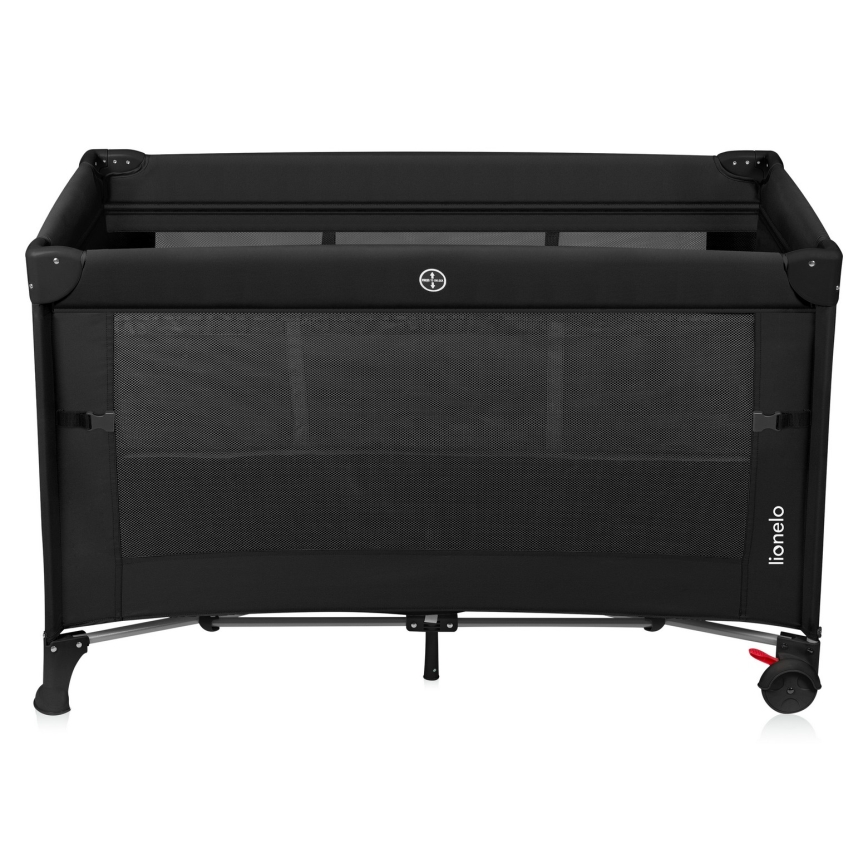 Lionelo - Cestovná postieľka 3v1 ELLEN Black Carbon