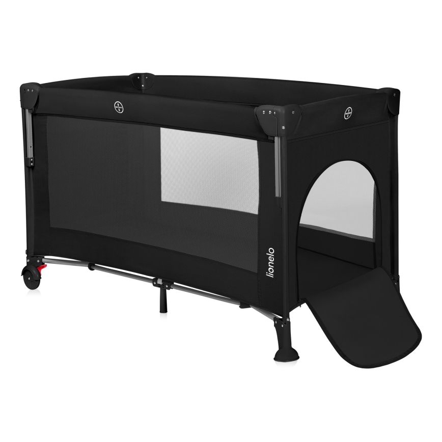 Lionelo - Cestovná postieľka 3v1 ELLEN Black Carbon