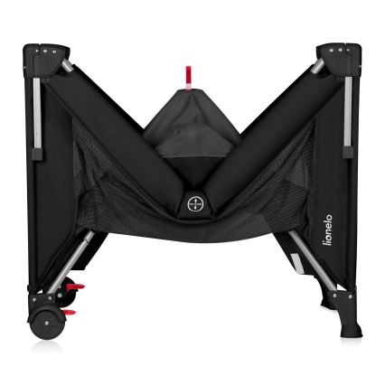 Lionelo - Cestovná postieľka 3v1 ELLEN Black Carbon