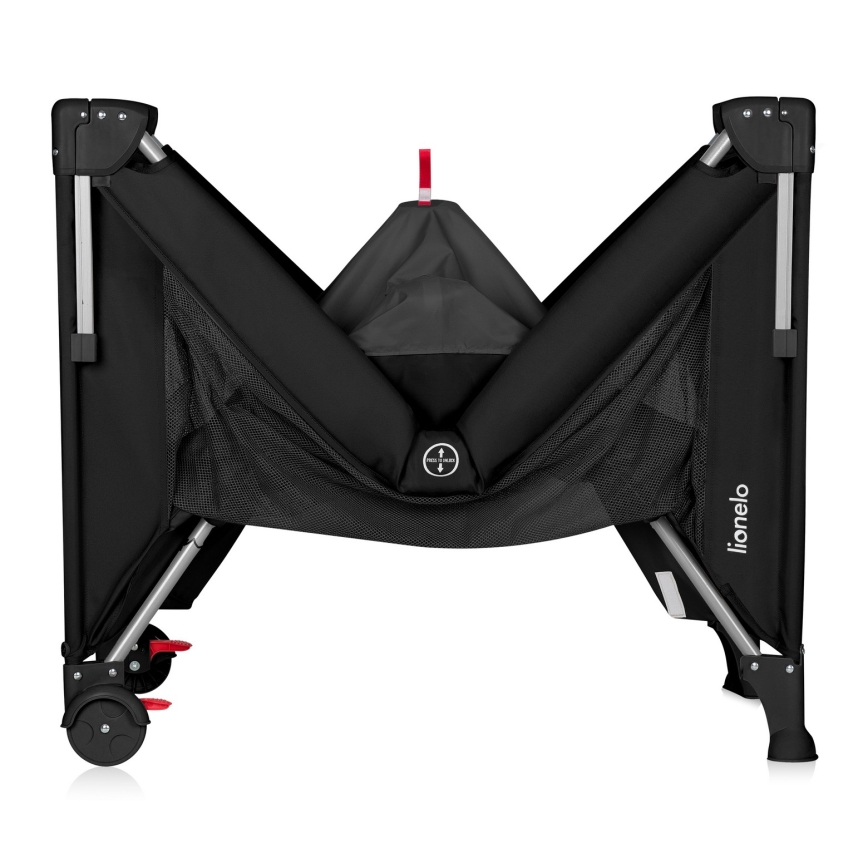 Lionelo - Cestovná postieľka 3v1 ELLEN Black Carbon