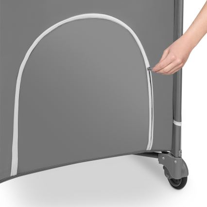 Lionelo - Cestovná postieľka FLOWER Grey Stone