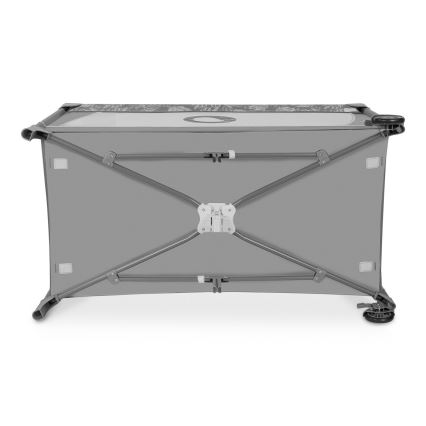 Lionelo - Cestovná postieľka FLOWER Grey Stone