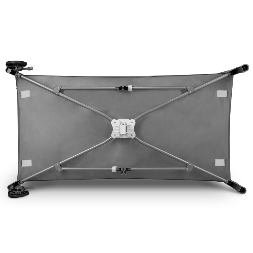 Lionelo - Cestovná postieľka FLOWER Šedá Scandi