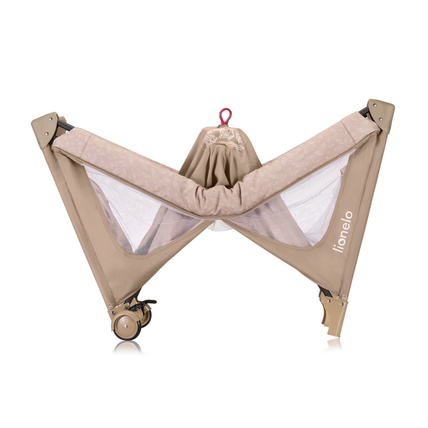 Lionelo - Cestovná postieľka JASMIN EASY FOLD Béžový piesok