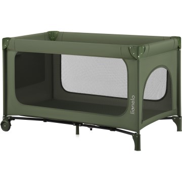 Lionelo - Cestovná postieľka JASMIN EASY FOLD Green Olive