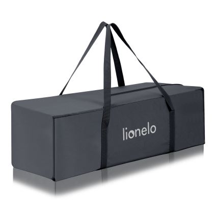 Lionelo - Cestovná postieľka LAURA Grey Concrete