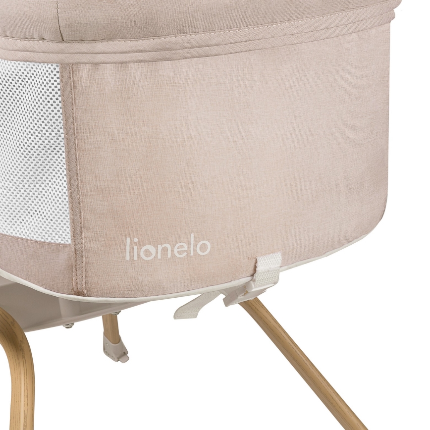 Lionelo - Cestovná postieľka MALIN EVO Béžová prírodná