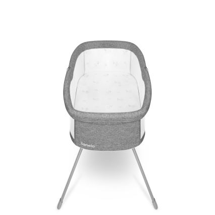 Lionelo - Cestovná postieľka MALIN Grey Stone