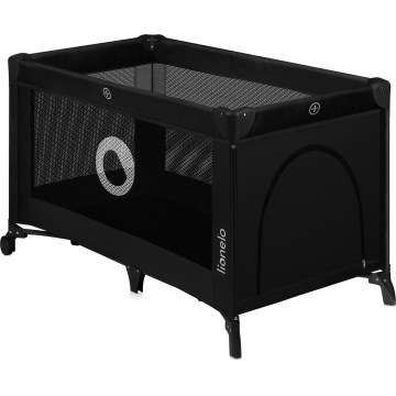 Lionelo - Cestovná postieľka STEFI Black Carbon
