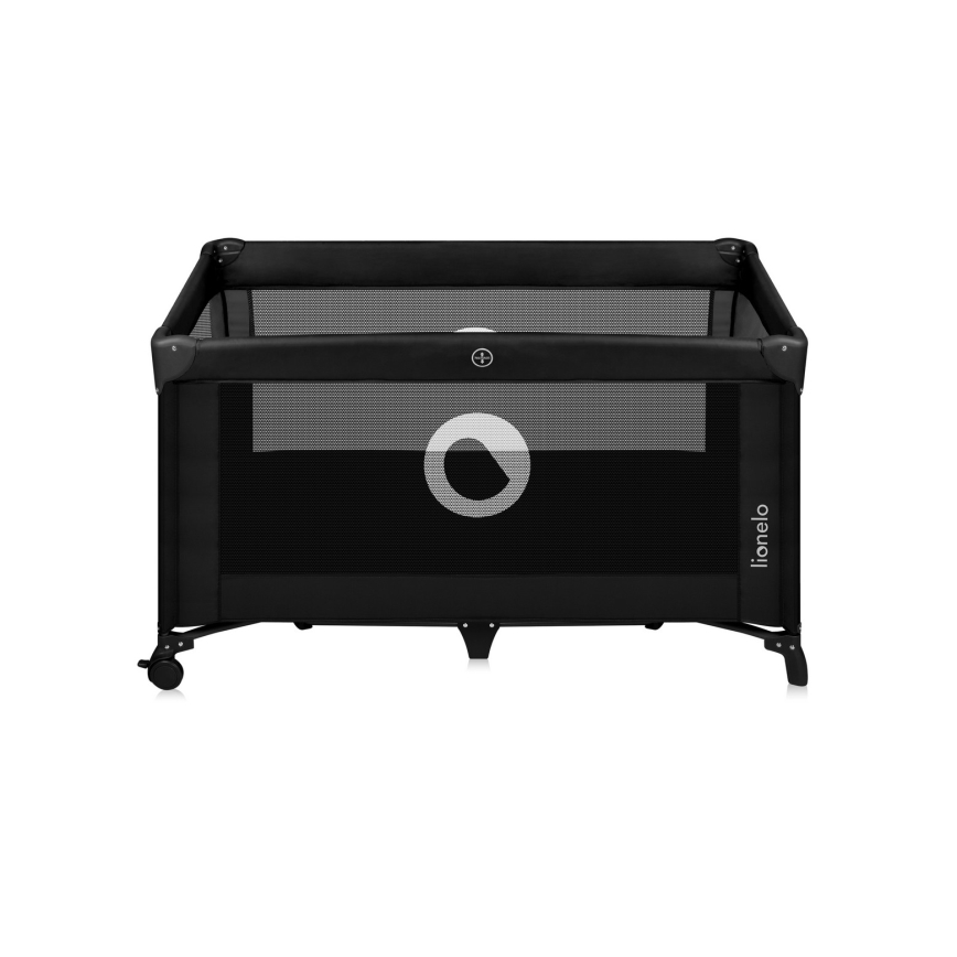 Lionelo - Cestovná postieľka STEFI Black Carbon