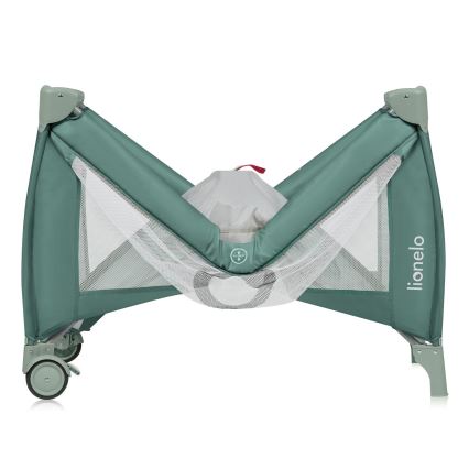 Lionelo - Cestovná postieľka STEFI PLUS Green Olive
