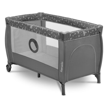Lionelo - Cestovná postieľka STEFI PLUS Grey White
