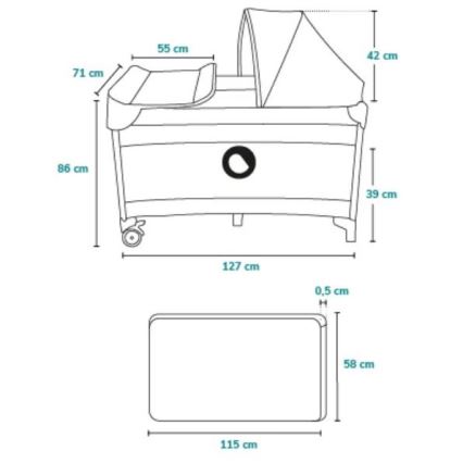 Lionelo - Cestovná postieľka SVEN PLUS béžová